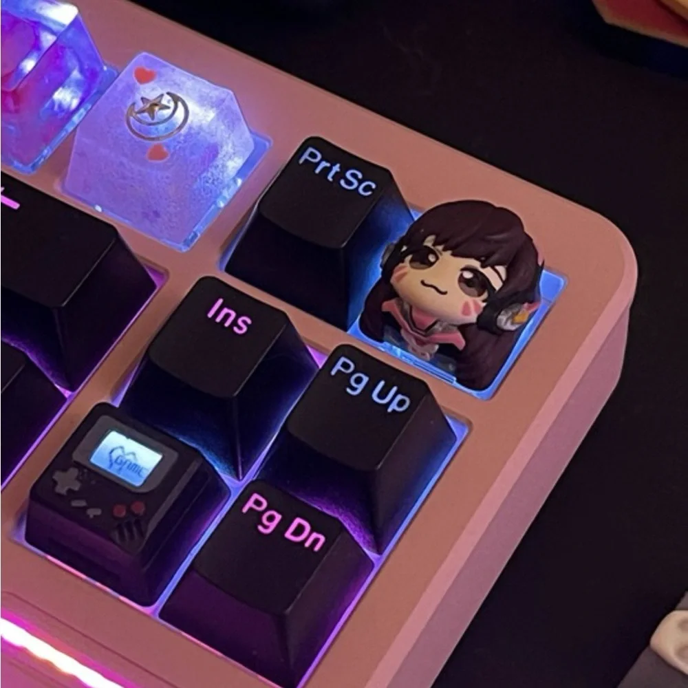 Cute Overwatch Character Artisan Keycap for Mechanical Keyboards - D.Va
